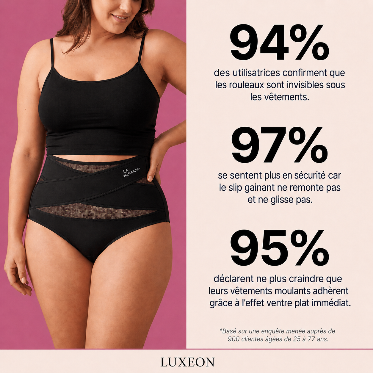Culotte gainante taille haute — Contrôle du ventre sans coutures