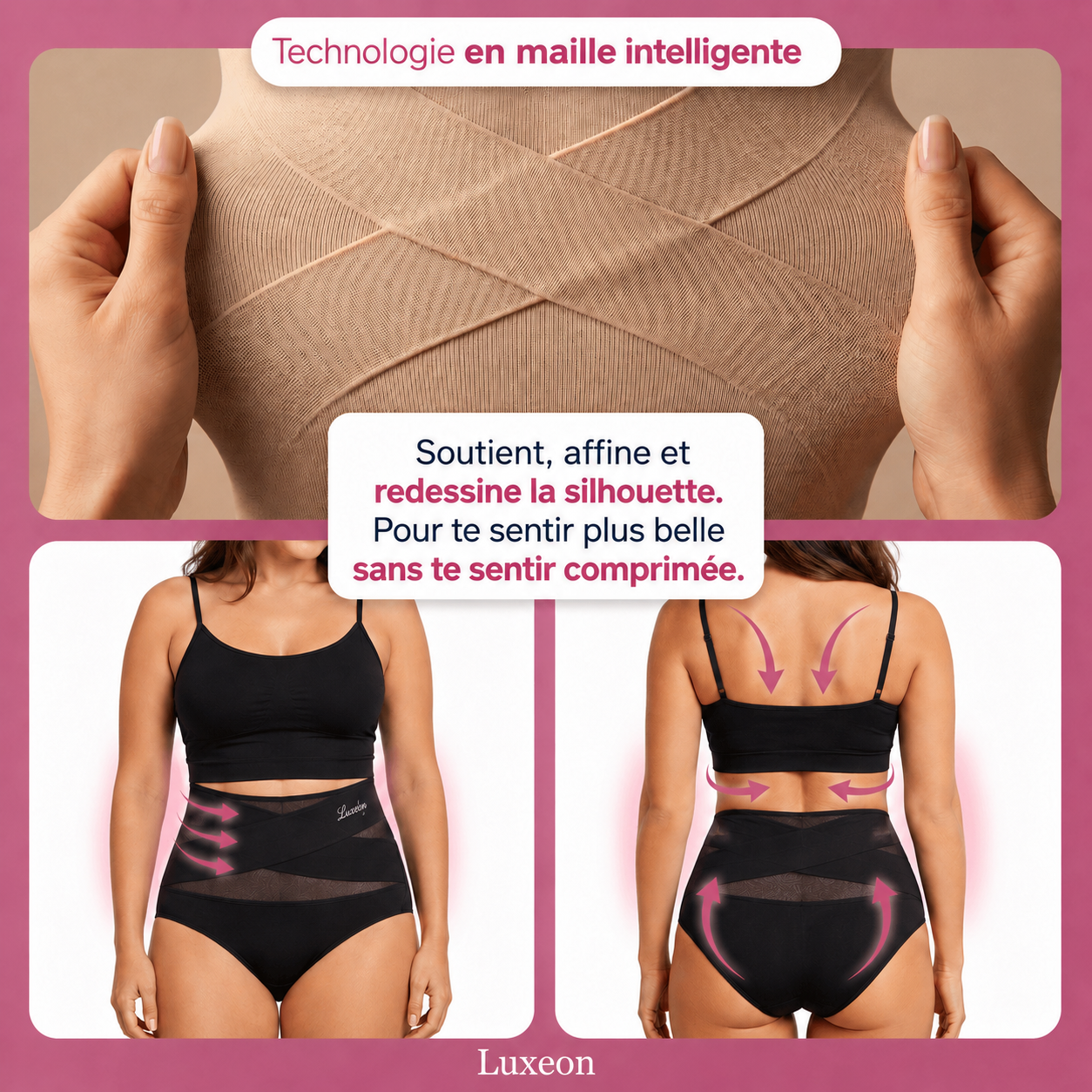 Culotte gainante taille haute — Contrôle du ventre sans coutures