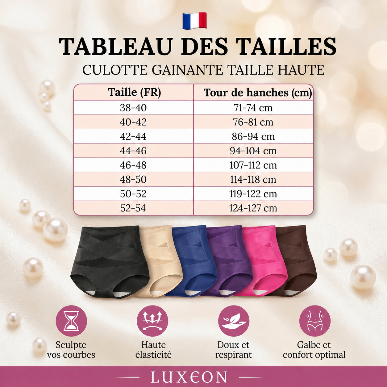 Culotte gainante taille haute — Contrôle du ventre sans coutures